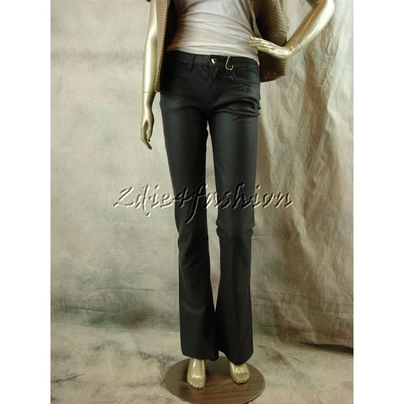 $695 NWT Donna Karan Soft Washed Black Boot Cut Denim Jeans 6 - Picture 1 of 6